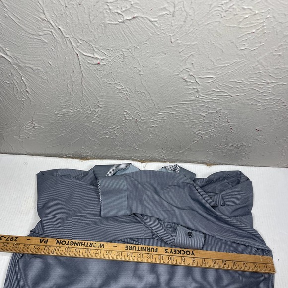 Con.struct Black White Slim Fit QuickDry No Iron Wrinkle Moisture Wick Shirt 2XL - Picture 6 of 6